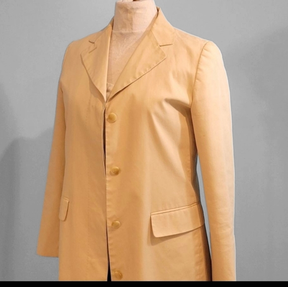 Brooks Brothers Cream Trench Coat With Plaid Lining Size Small - Picture 4 of 15